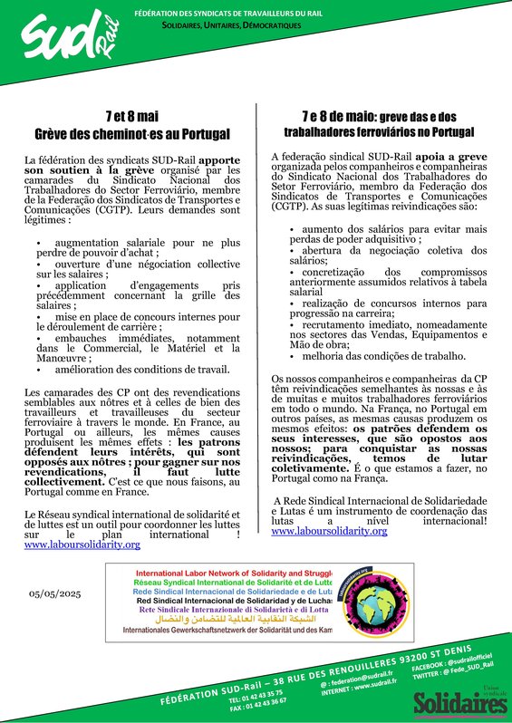 28 - Commission fédérale internationale - Soutien aux camarades portugais