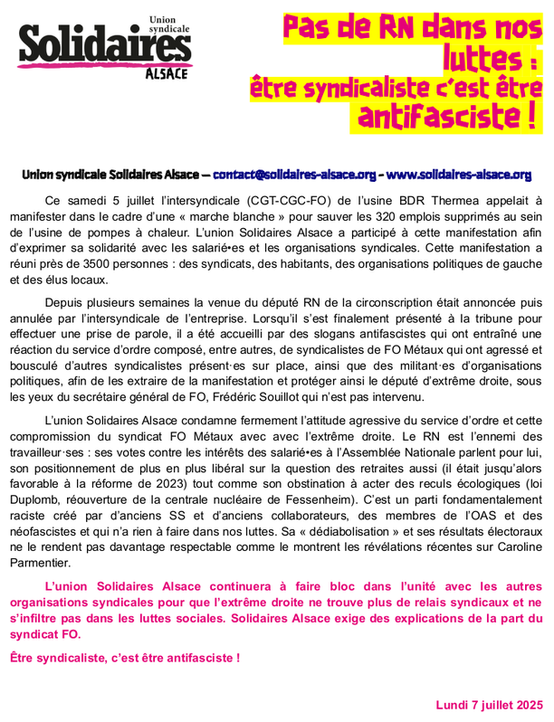 Communiqué Mertzwiller