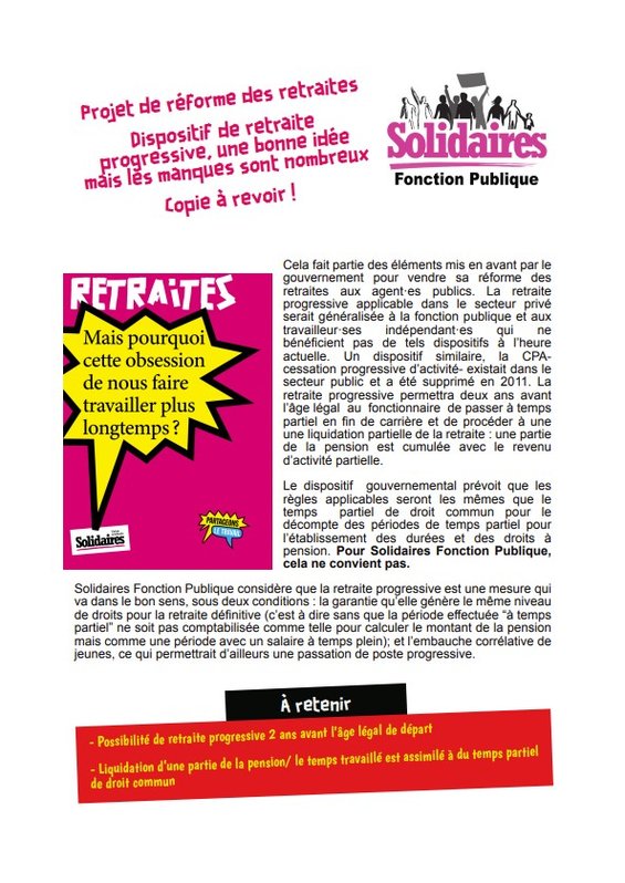 TRACT RETRAITEE ANTICIPEE